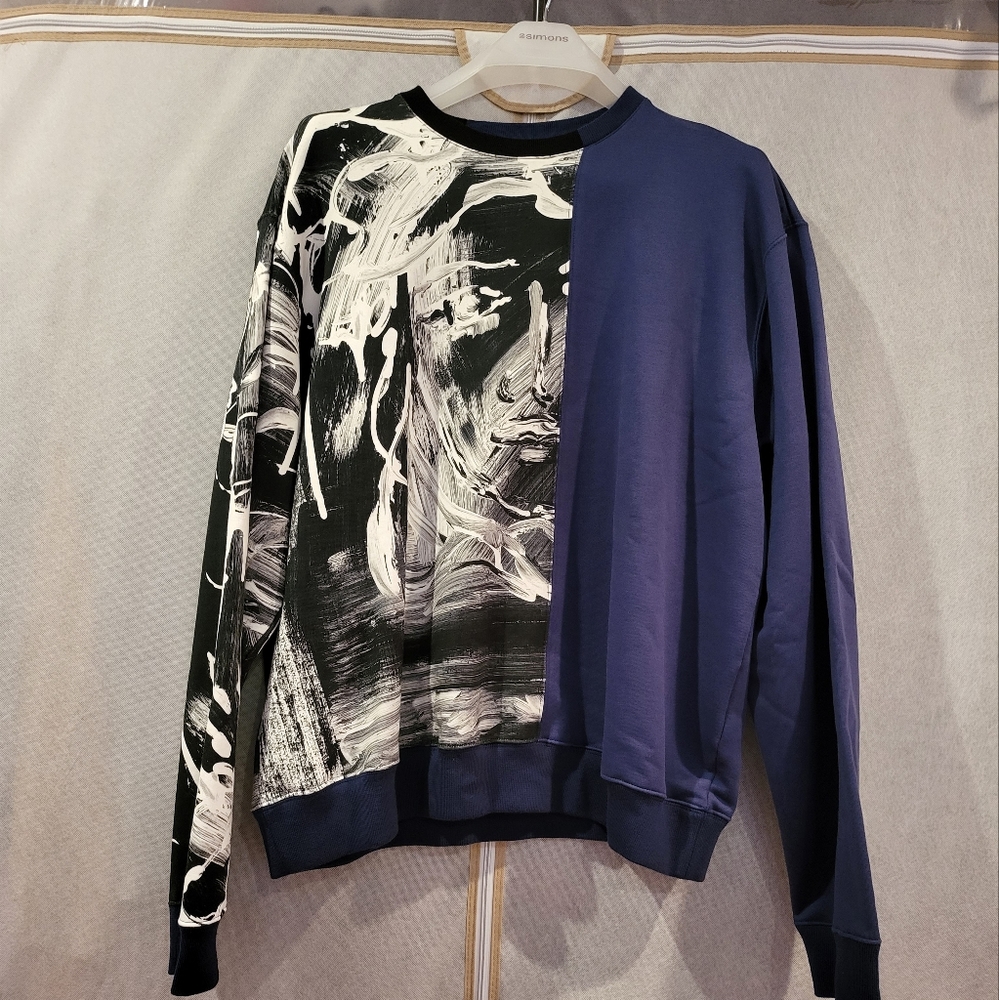 VESACE Paint Print Medusa Logo Sweatshirt - SUPER SLIM FIT
